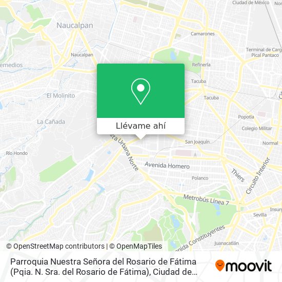 Mapa de Parroquia Nuestra Señora del Rosario de Fátima (Pqia. N. Sra. del Rosario de Fátima)