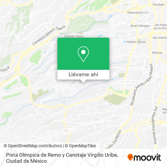 Mapa de Pista Olímpica de Remo y Canotaje Virgilio Uribe