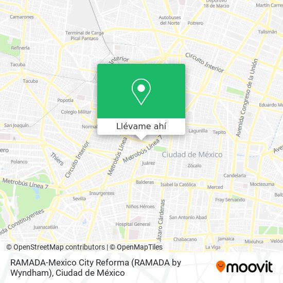 Mapa de RAMADA-Mexico City Reforma (RAMADA by Wyndham)