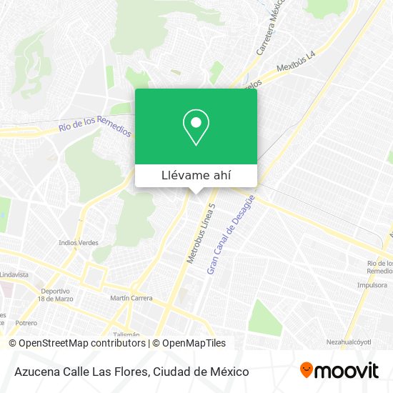 Mapa de Azucena Calle Las Flores