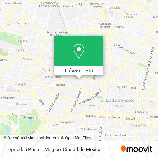 Mapa de Tepoztlan Pueblo Mágico