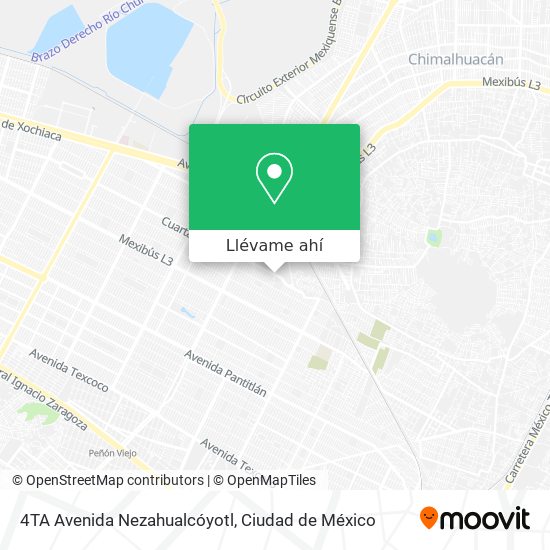 Mapa de 4TA Avenida Nezahualcóyotl