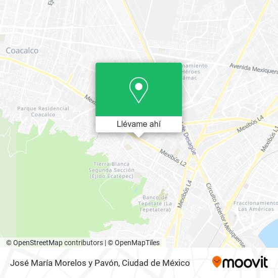 Mapa de José María Morelos y Pavón