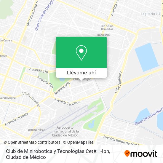 Mapa de Club de Minirobotica y Tecnologias Cet# 1-Ipn