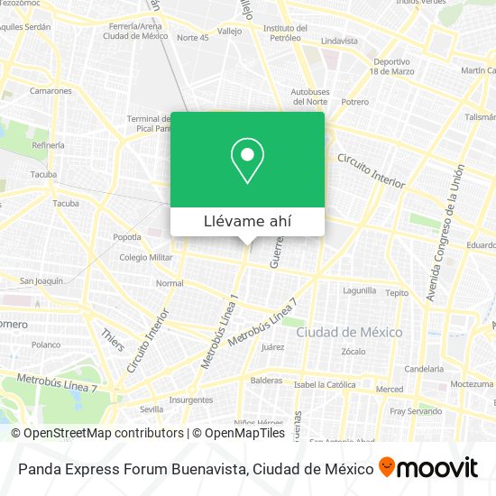 Mapa de Panda Express Forum Buenavista