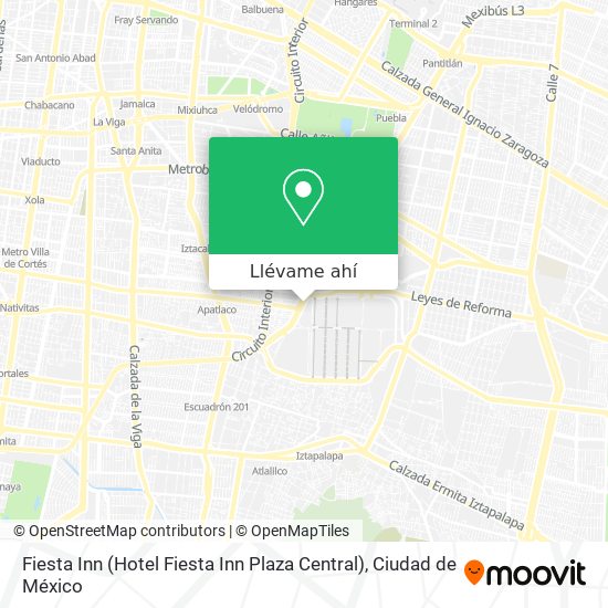 Mapa de Fiesta Inn (Hotel Fiesta Inn Plaza Central)