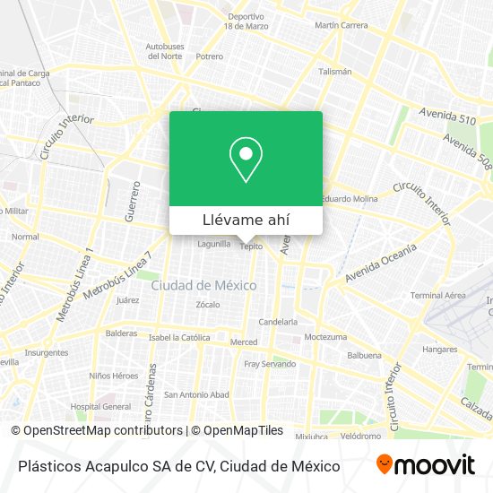 Mapa de Plásticos Acapulco SA de CV