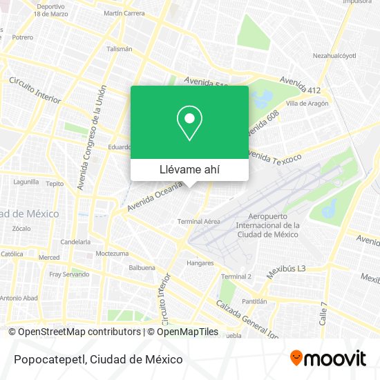 Mapa de Popocatepetl