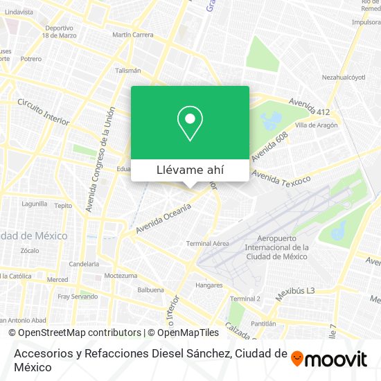 Mapa de Accesorios y Refacciones Diesel Sánchez