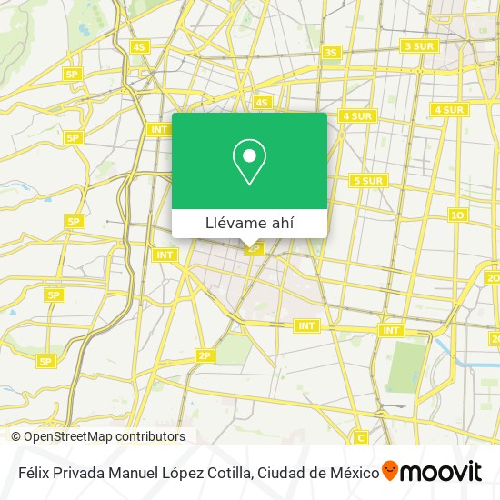 Mapa de Félix Privada Manuel López Cotilla