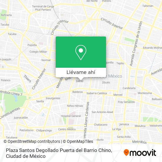Mapa de Plaza Santos Degollado Puerta del Barrio Chino