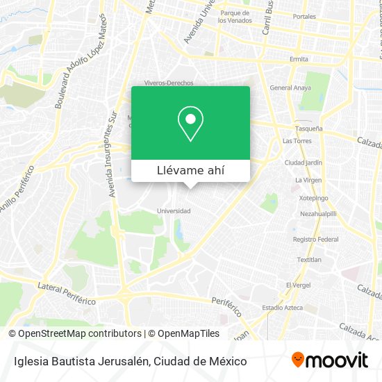 Mapa de Iglesia Bautista Jerusalén