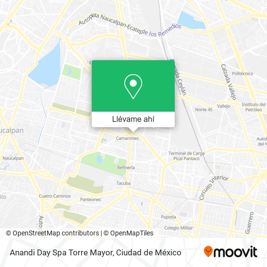 Mapa de Anandi Day Spa Torre Mayor