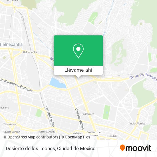 Cómo llegar a Desierto de los Leones en Tultitlán en Autobús, Metro o Tren?