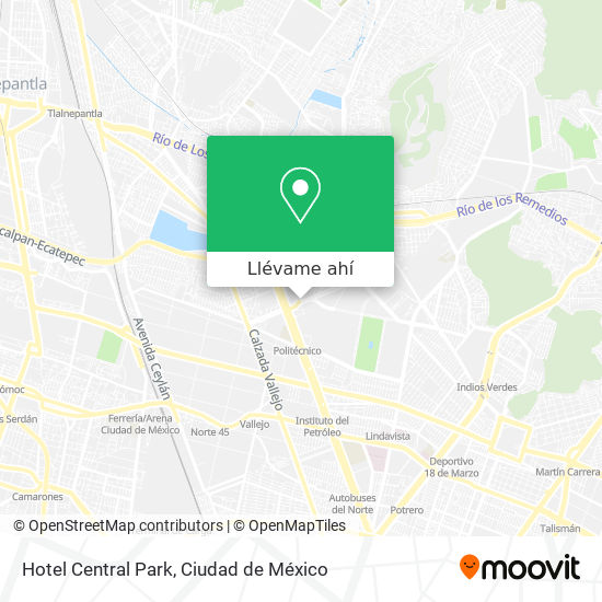 Mapa de Hotel Central Park