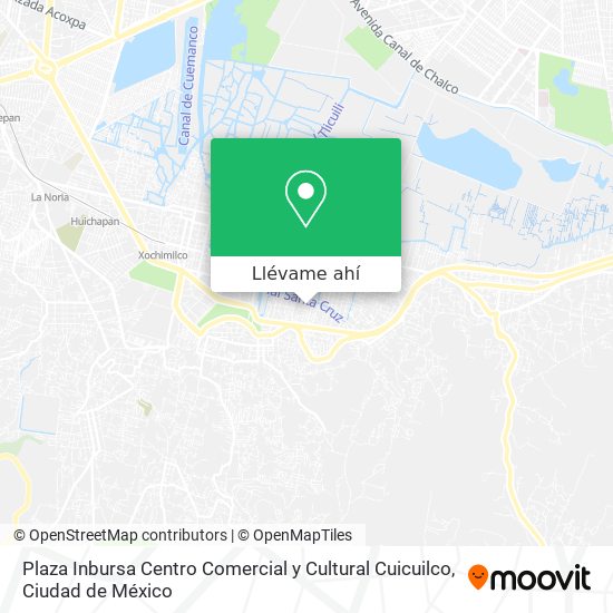 Mapa de Plaza Inbursa Centro Comercial y Cultural Cuicuilco