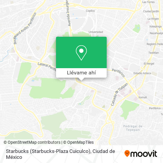 Mapa de Starbucks (Starbucks-Plaza Cuiculco)