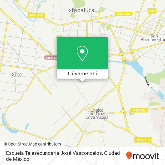 Mapa de Escuela Telesecundaria José Vasconcelos