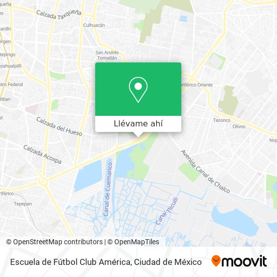 Cómo llegar a Escuela de Fútbol Club América en Coyoacán en Autobús o Metro?