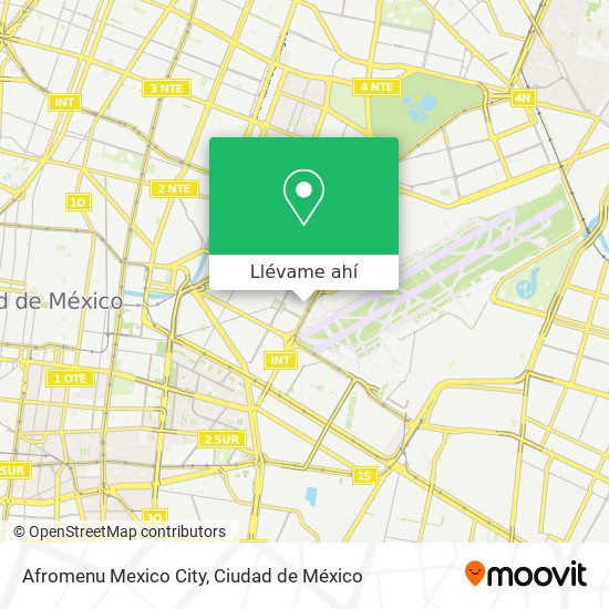 Mapa de Afromenu Mexico City