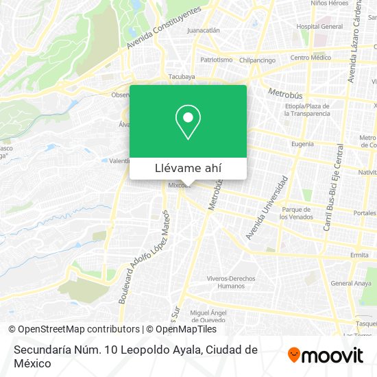 Mapa de Secundaría Núm. 10 Leopoldo Ayala