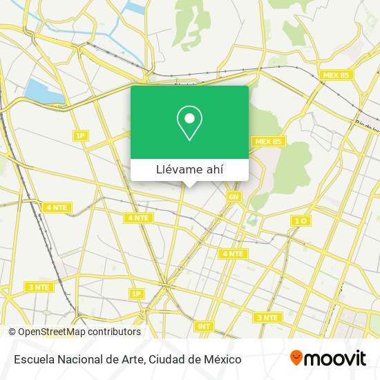 Mapa de Escuela Nacional de Arte