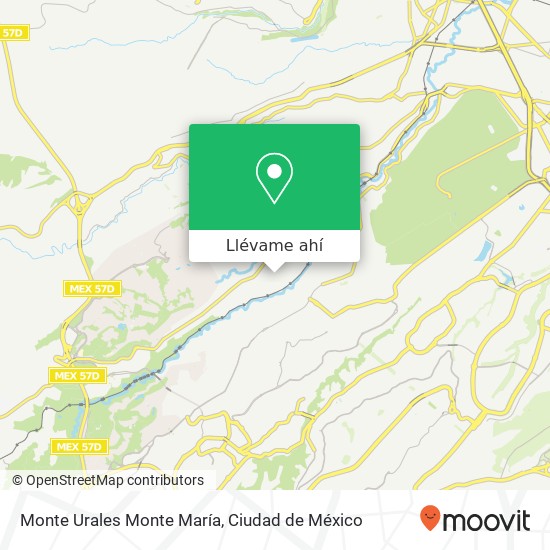 Mapa de Monte Urales Monte María, Ejido San Bartolomé Coatepec