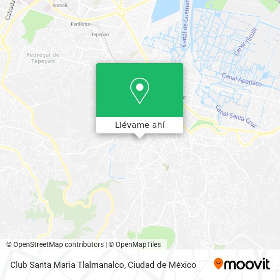 Cómo llegar a Club Santa Maria Tlalmanalco en Tlalpan en Autobús?