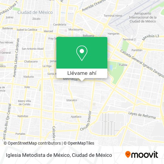 Mapa de Iglesia Metodista de México