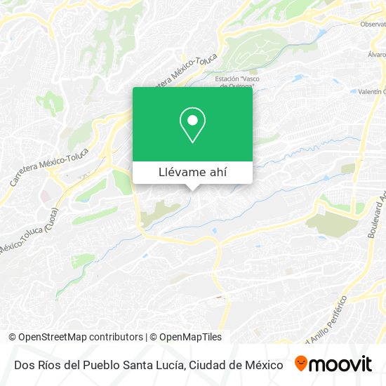Mapa de Dos Ríos del Pueblo Santa Lucía