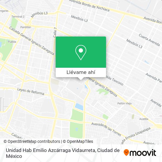 Mapa de Unidad Hab Emilio Azcárraga Vidaurreta