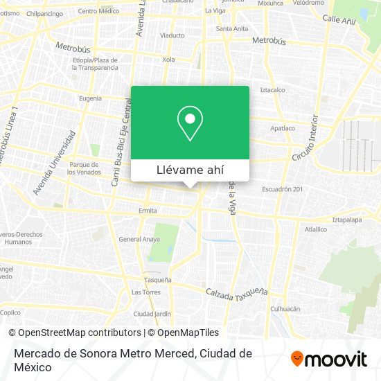 Mapa de Mercado de Sonora Metro Merced