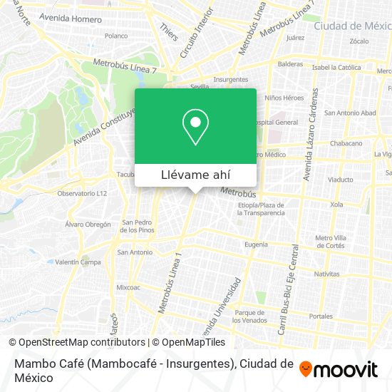 Mapa de Mambo Café (Mambocafé - Insurgentes)
