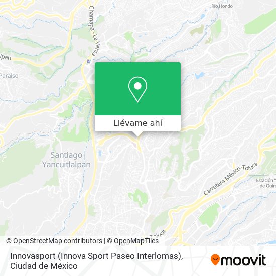 Mapa de Innovasport (Innova Sport Paseo Interlomas)