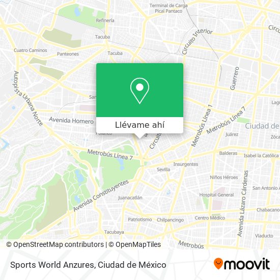 Mapa de Sports World Anzures