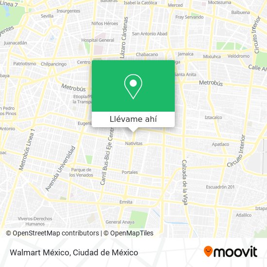 Mapa de Walmart México