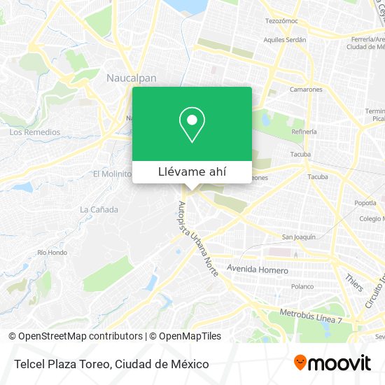 Mapa de Telcel Plaza Toreo