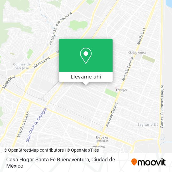 Mapa de Casa Hogar Santa Fé Buenaventura