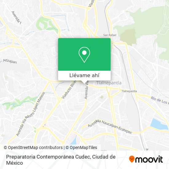 Mapa de Preparatoria Contemporánea Cudec