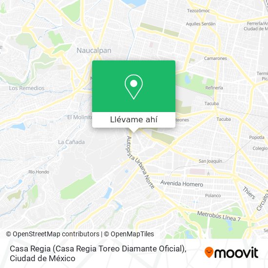 Mapa de Casa Regia (Casa Regia Toreo Diamante Oficial)
