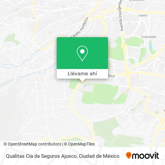 Mapa de Quálitas Cía de Seguros Ajusco