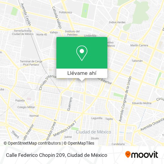 Mapa de Calle Federico Chopin 209