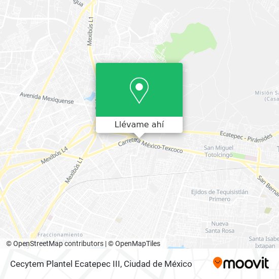 Mapa de Cecytem Plantel Ecatepec III