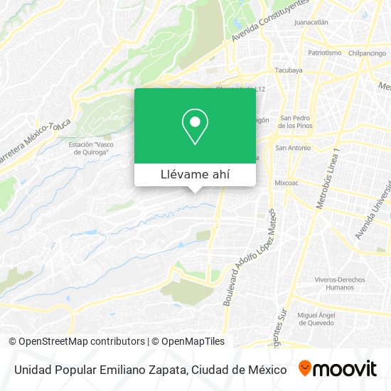 Mapa de Unidad Popular Emiliano Zapata
