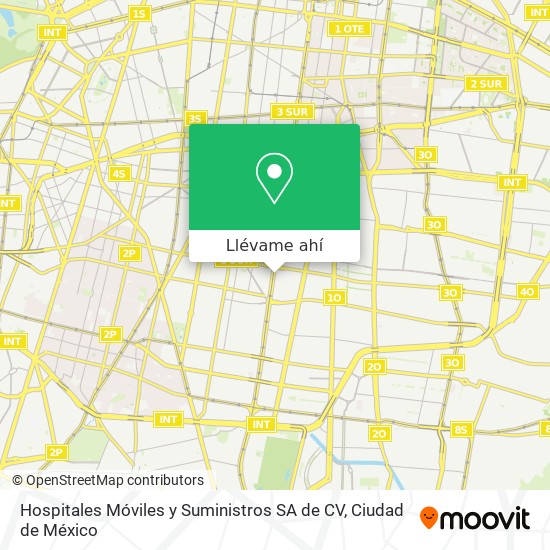 Mapa de Hospitales Móviles y Suministros SA de CV