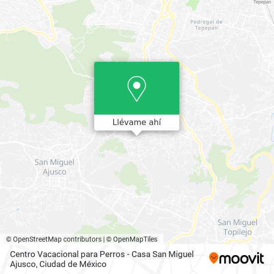 Mapa de Centro Vacacional para Perros - Casa San Miguel Ajusco