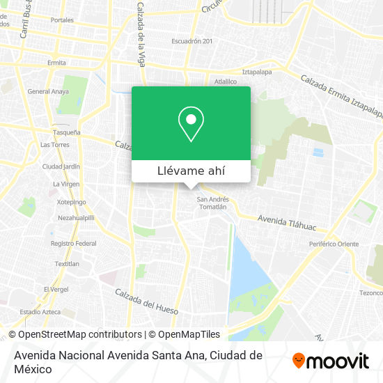 Mapa de Avenida Nacional Avenida Santa Ana