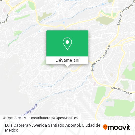Mapa de Luis Cabrera y Avenida Santiago Apóstol