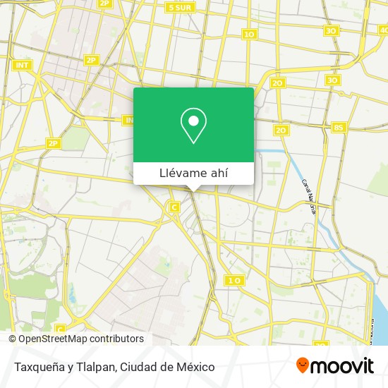 Mapa de Taxqueña y Tlalpan