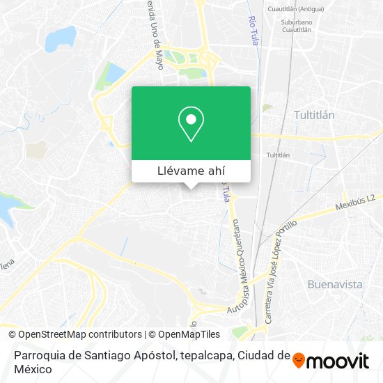 Mapa de Parroquia de Santiago Apóstol, tepalcapa